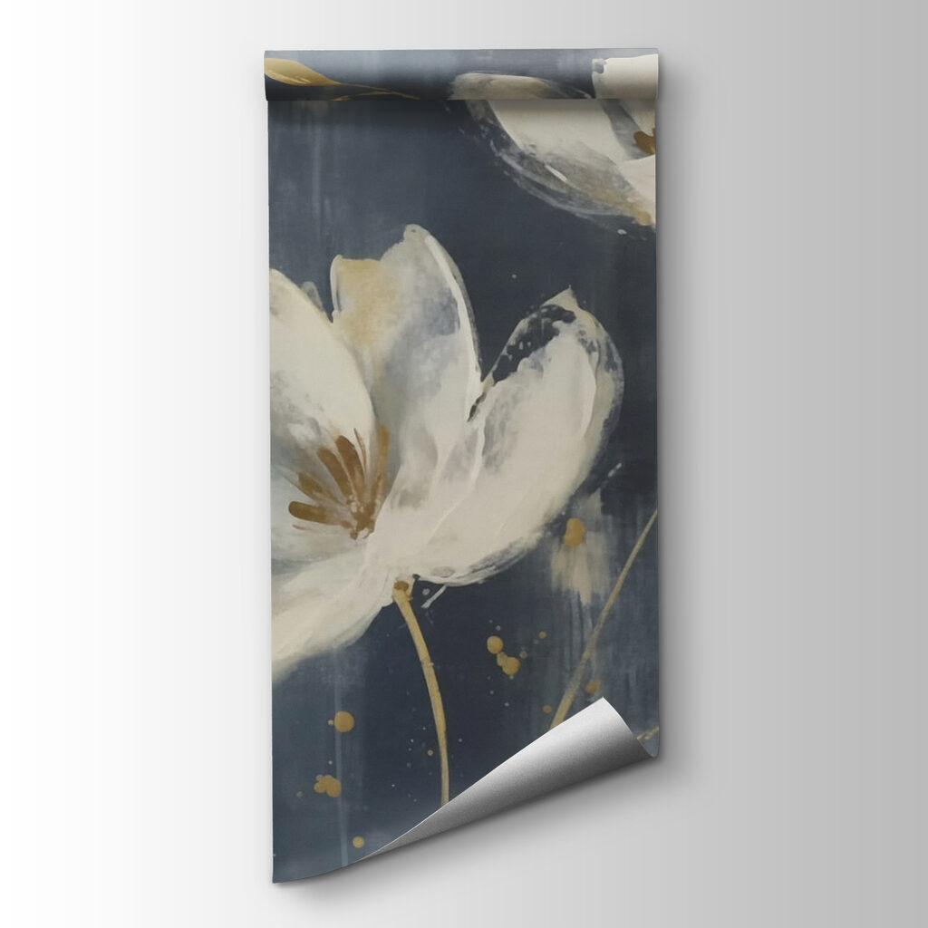 Painting of white flowers Painting of white flowers