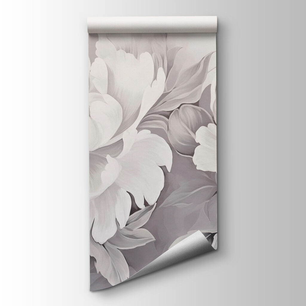 Elegant white floral arrangement on canvas