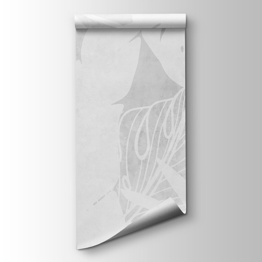 White background with leaves