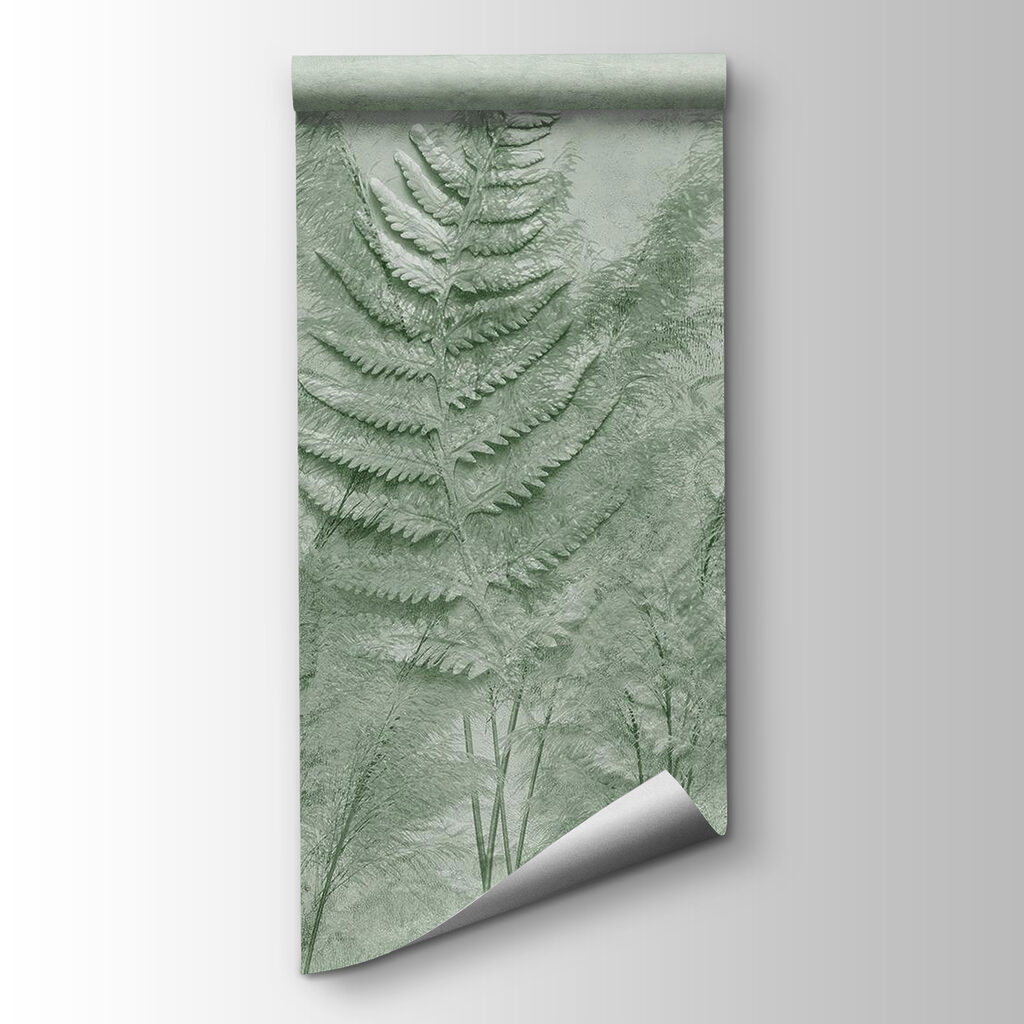 Fern fronds in a wall