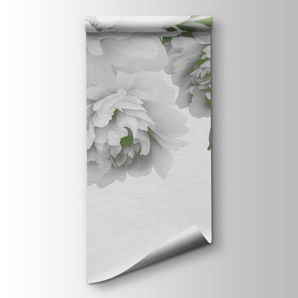 Group of white flowers with green leaves