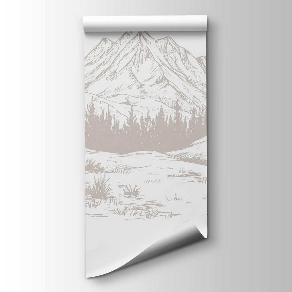 Drawing of a mountain range