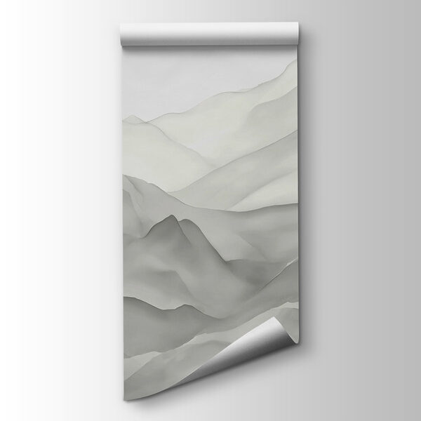 White and grey mountain range