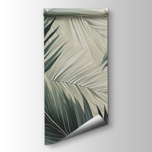 Lush green leaves in soft hues