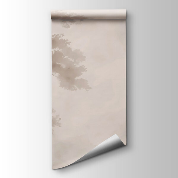 Tree in fog with clouds