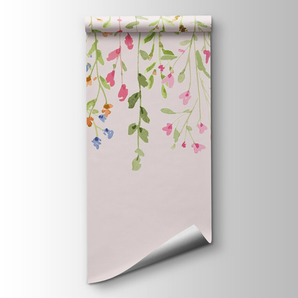 Painting of flowers and leaves