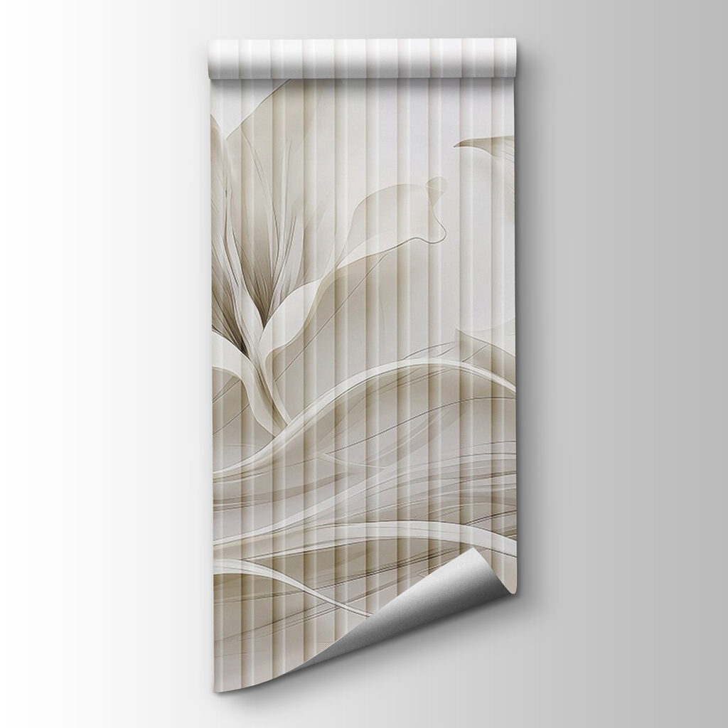 Delicate floral wave design