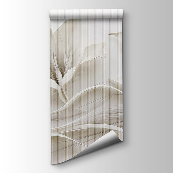 Delicate floral wave design