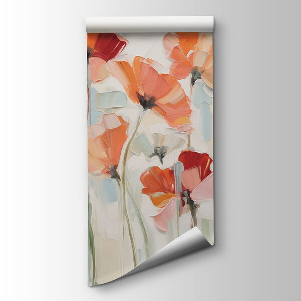 Painting of flowers on a white background