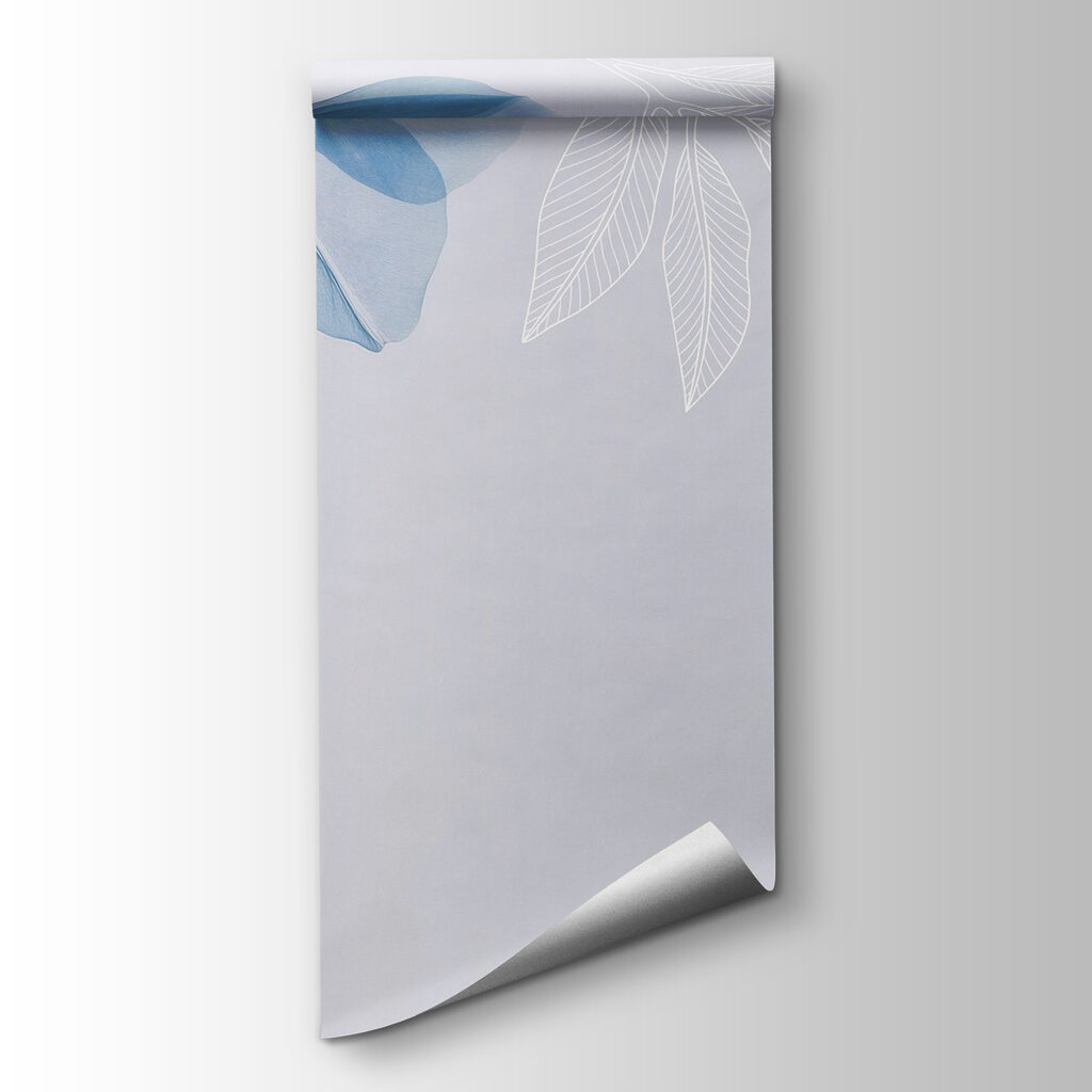 Blue and white leaves