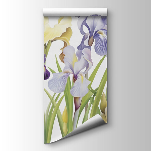 Group of purple and white flowers