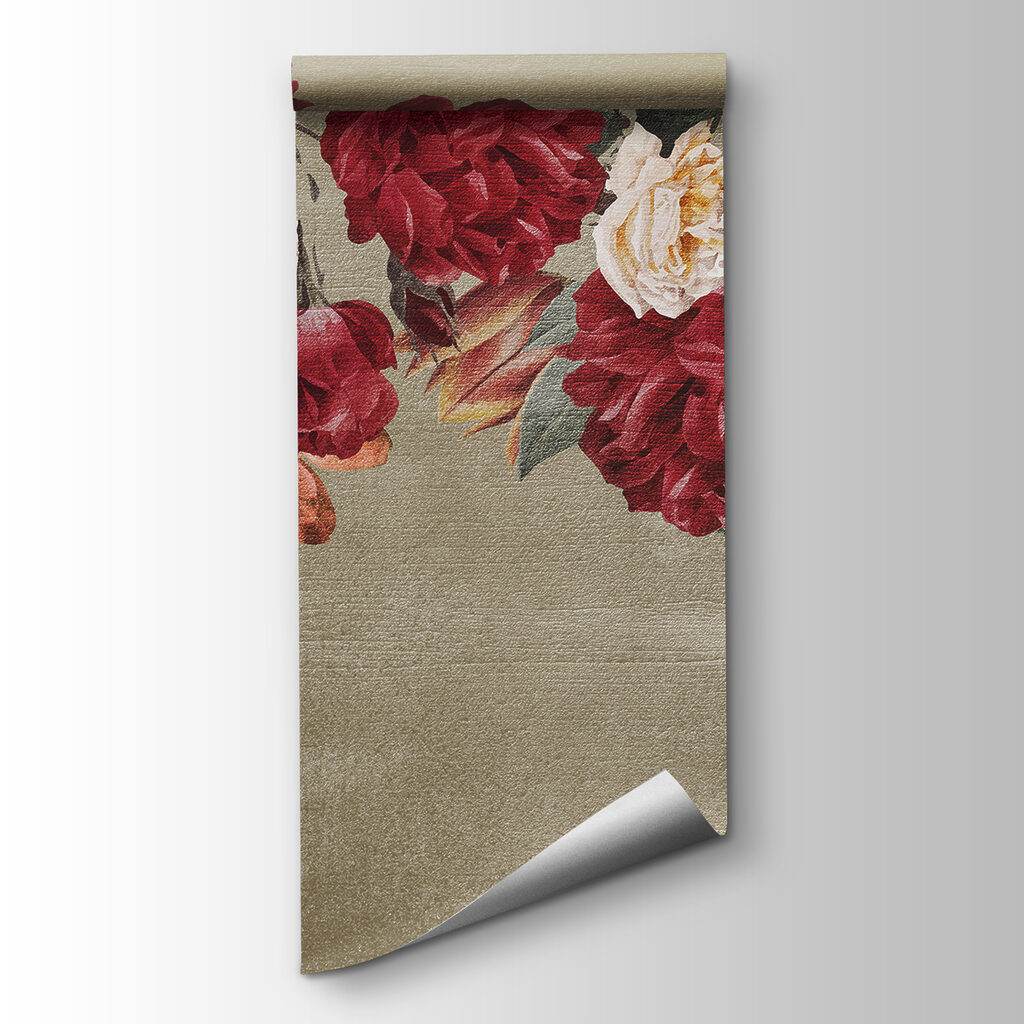 Group of flowers on a grey background