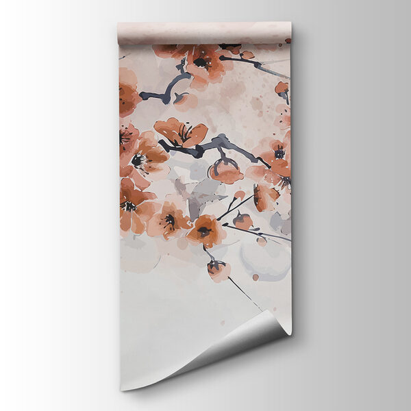 Painting of a branch with flowers