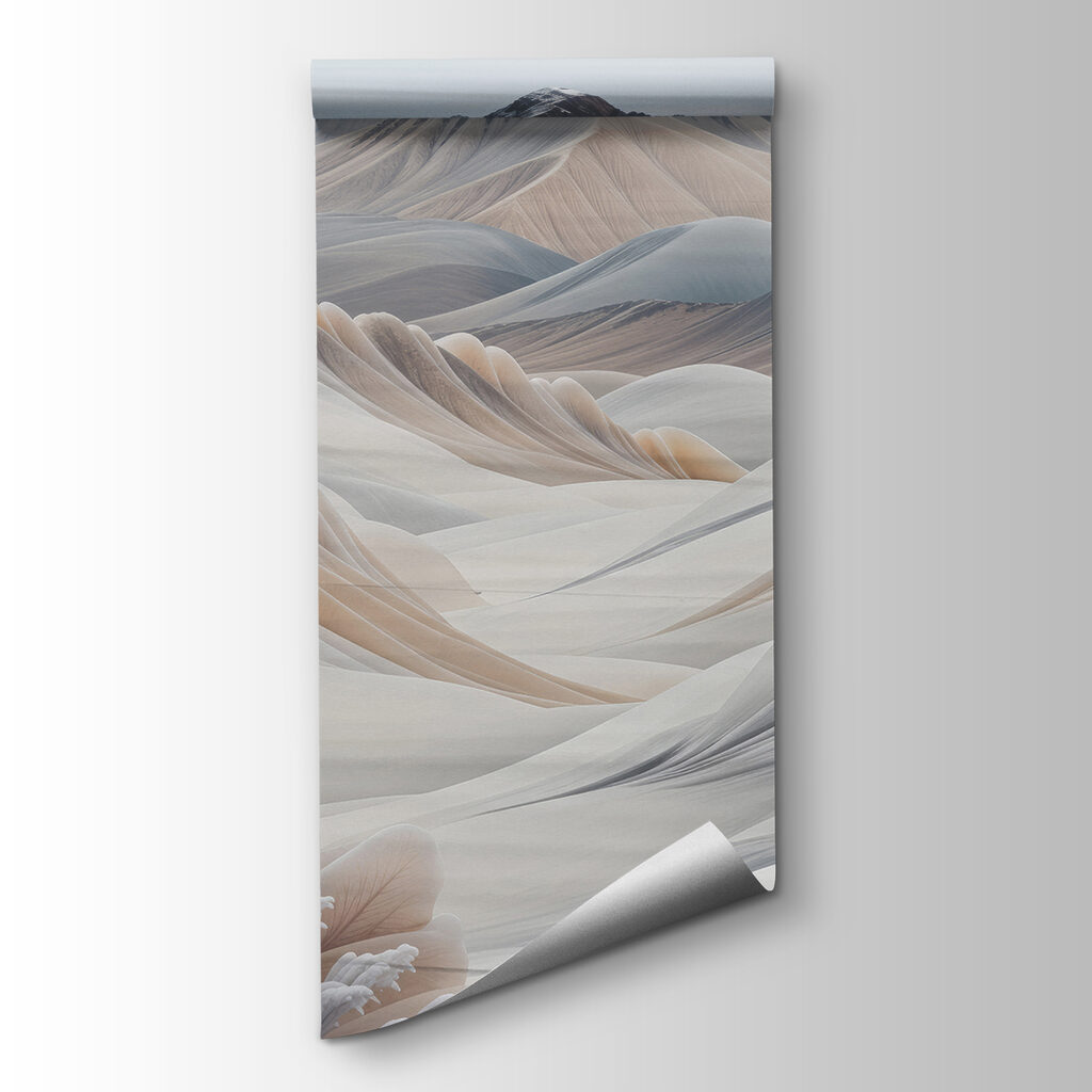 Landscape of mountains and snow