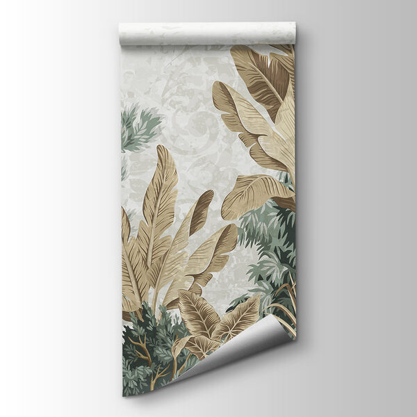 Wallpaper with a variety of plants