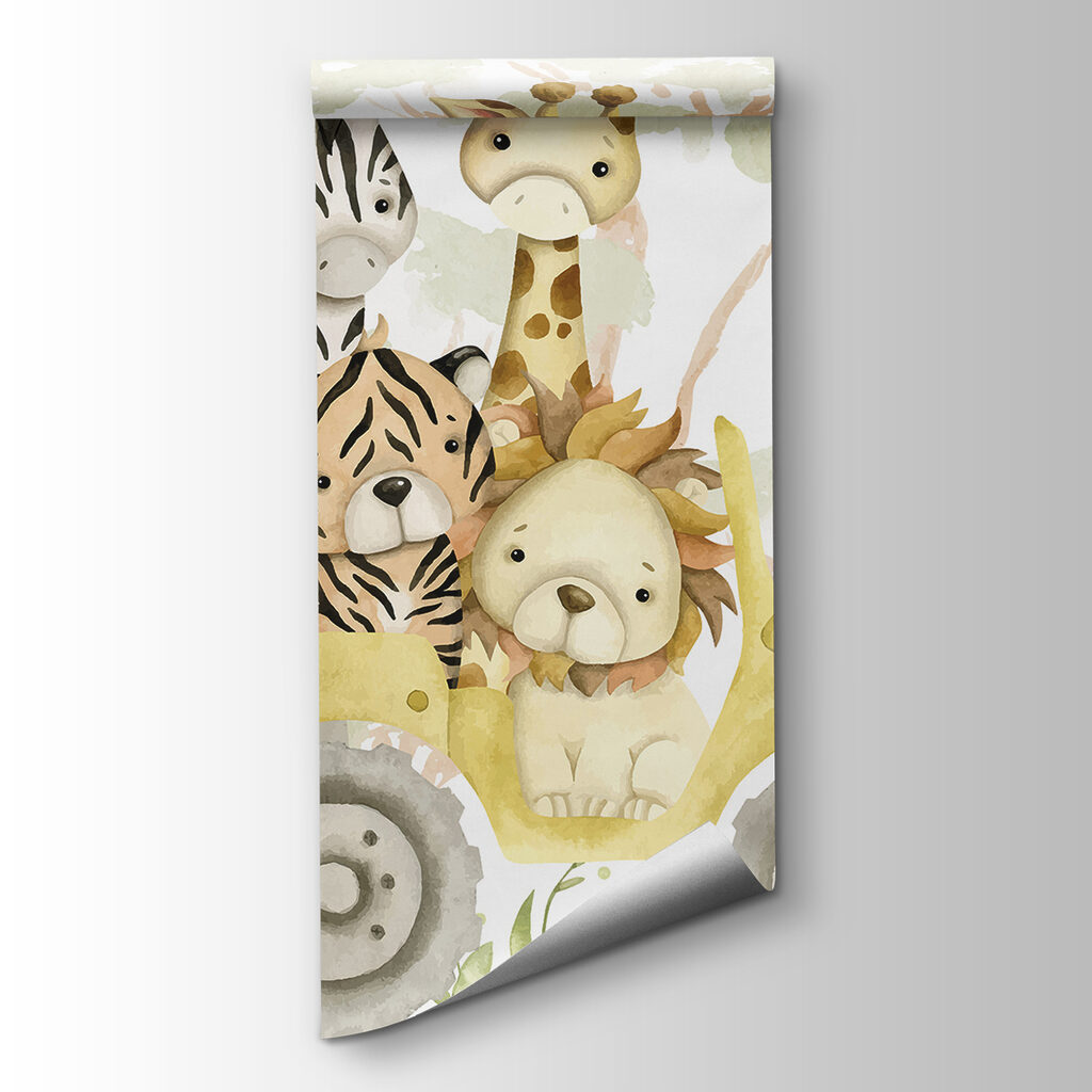 Group of animals in a yellow truck Group of animals in a yellow truck