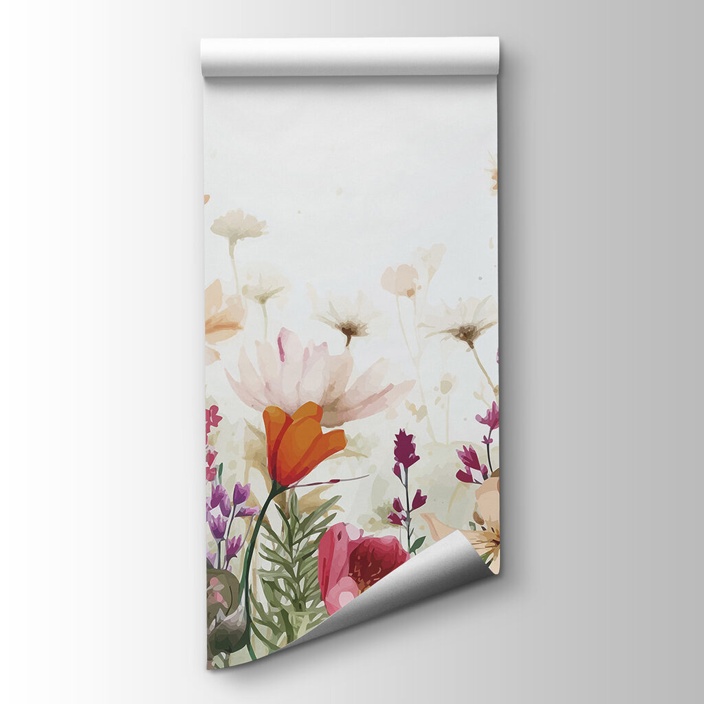 Group of flowers on a white background