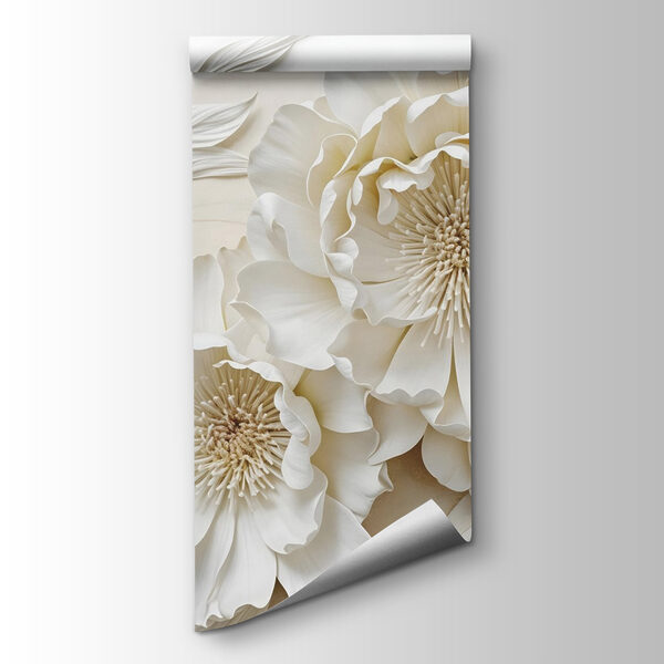 White flowers with leaves