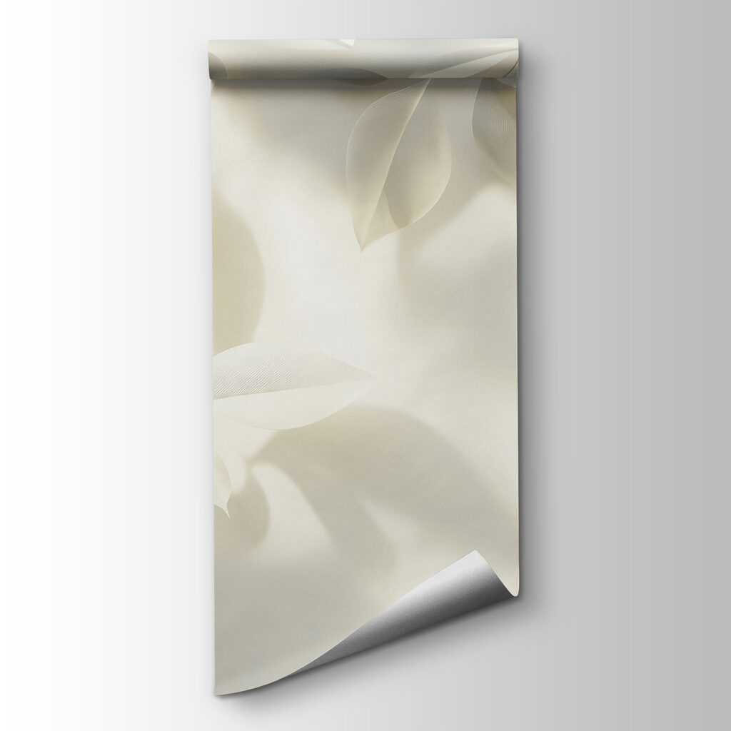 White leaves on a white surface