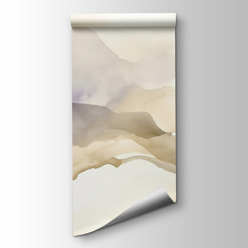 Watercolor painting of mountains