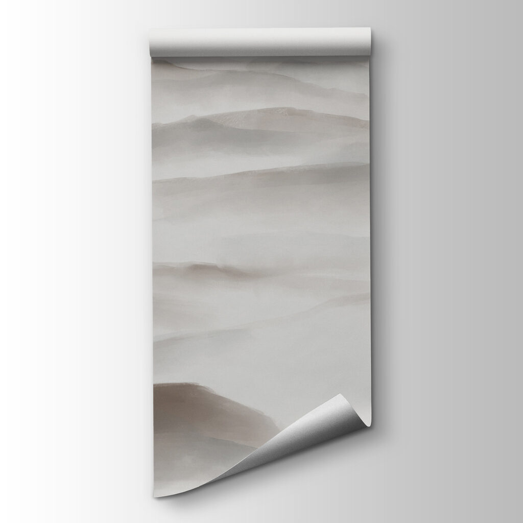 Foggy landscape of hills