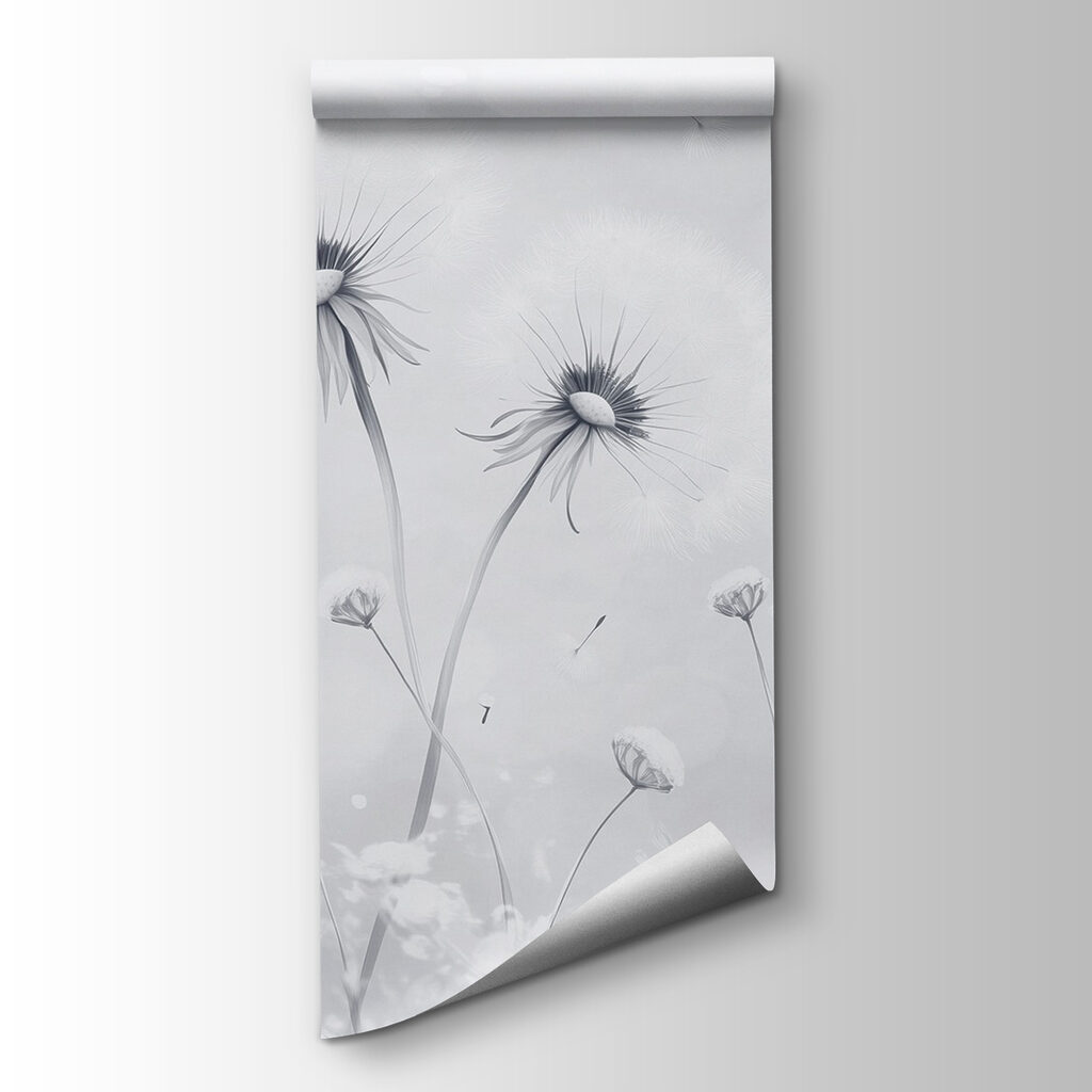 Group of dandelions in a field