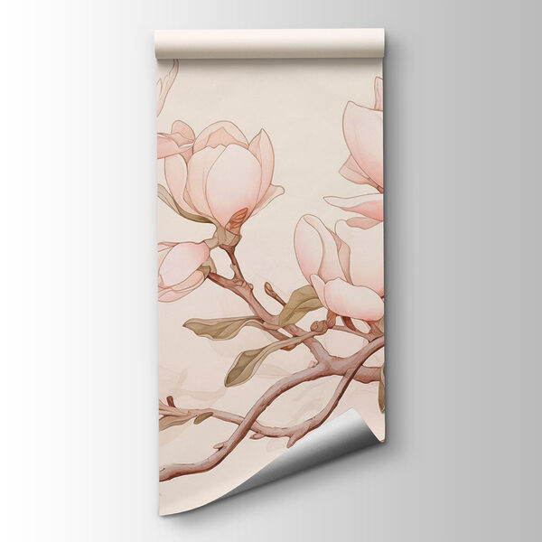 Painting of flowers on a branch
