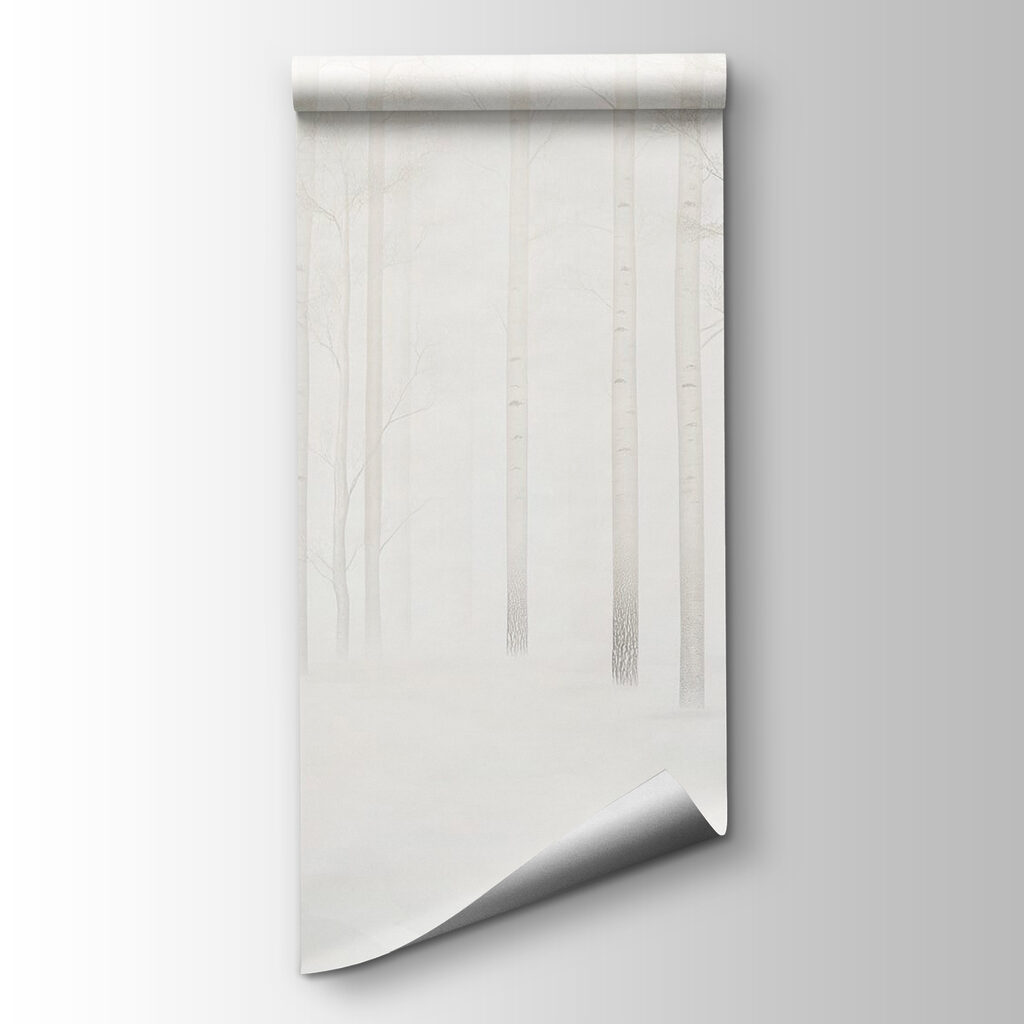 Group of trees in a snowy forest