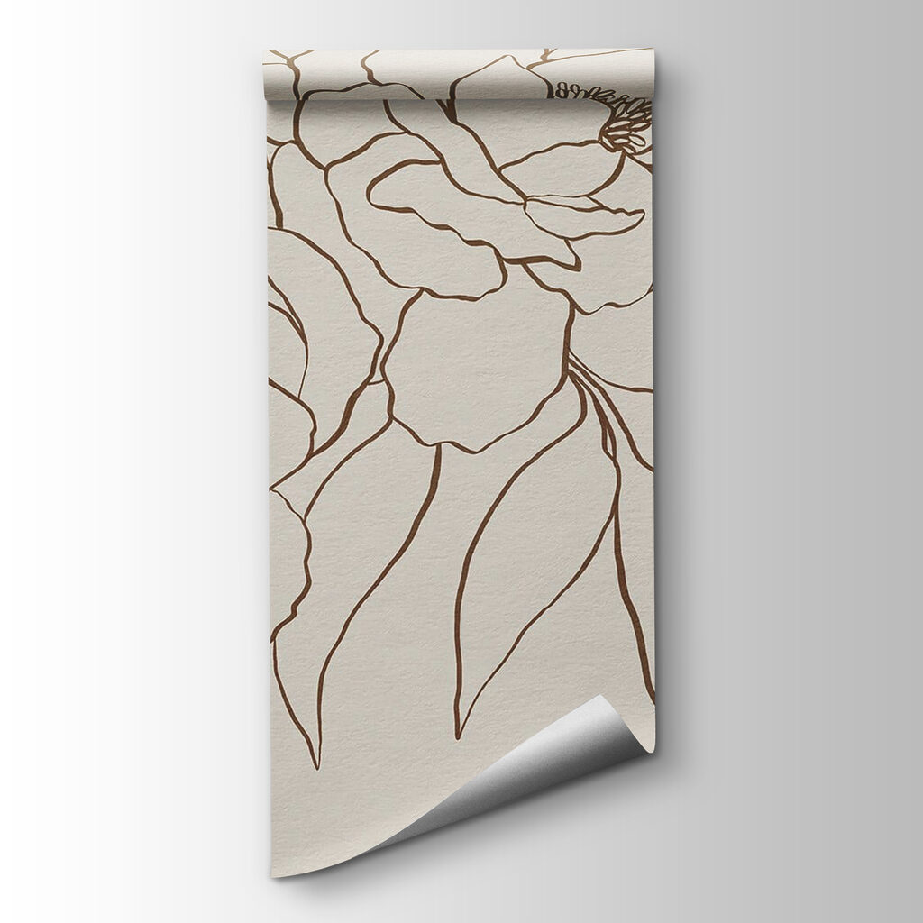 Drawing of flowers on a white surface