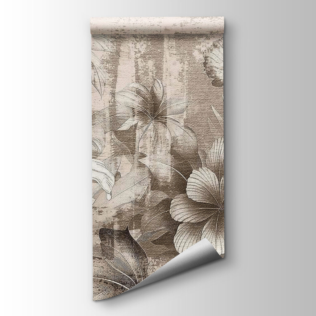 Delicate floral sketch in soft tones Delicate floral sketch in soft tones