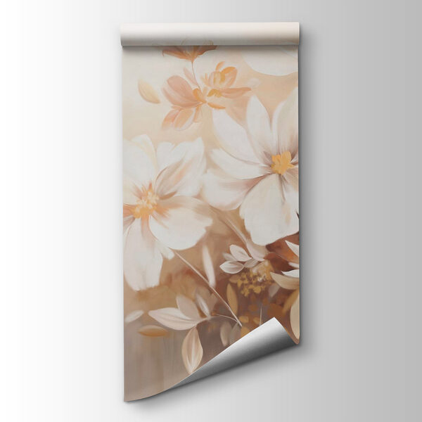 Painting of white flowers Painting of white flowers