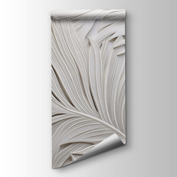 White paper cut out of leaves