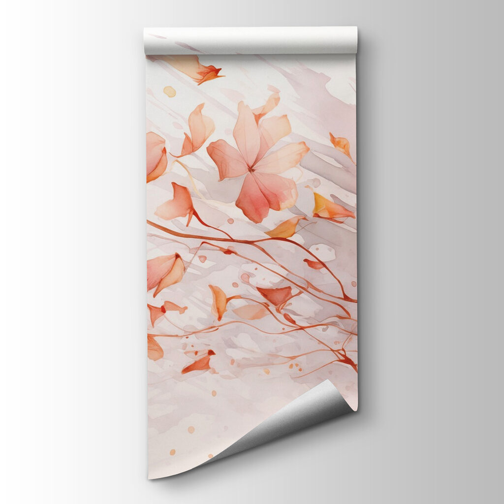 Painting of flowers and leaves