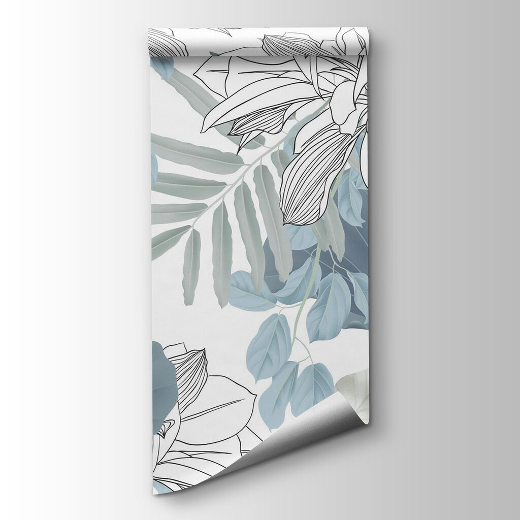 Floral pattern with leaves and flowers Floral pattern with leaves and flowers