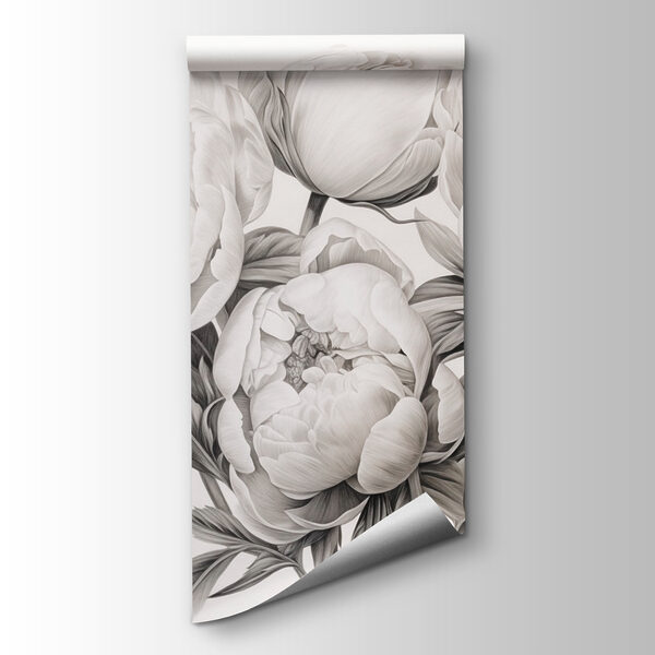 Drawing of flowers on a white background