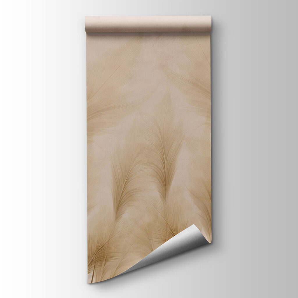 Group of feathers on a beige background Group of feathers on a beige background