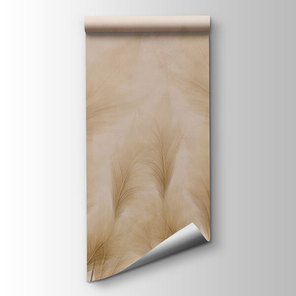 Group of feathers on a beige background Group of feathers on a beige background