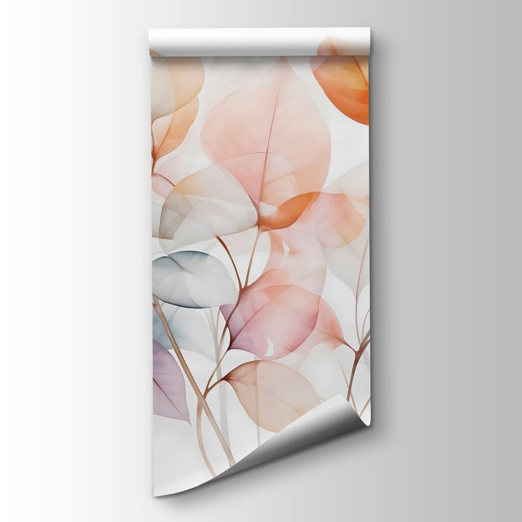 Delicate leaves in soft hues