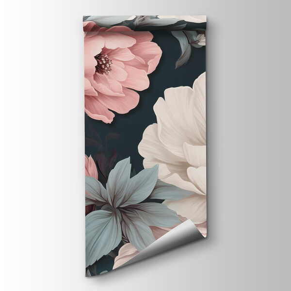 Floral pattern with white and pink flowers Floral pattern with white and pink flowers