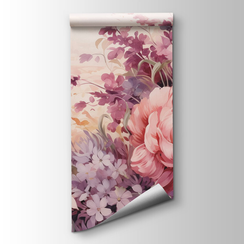 Painting of flowers and leaves Painting of flowers and leaves