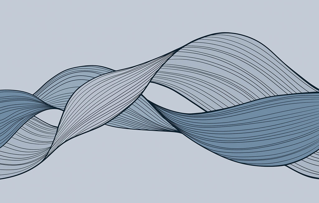 Blue and black wavy lines Blue and black wavy lines