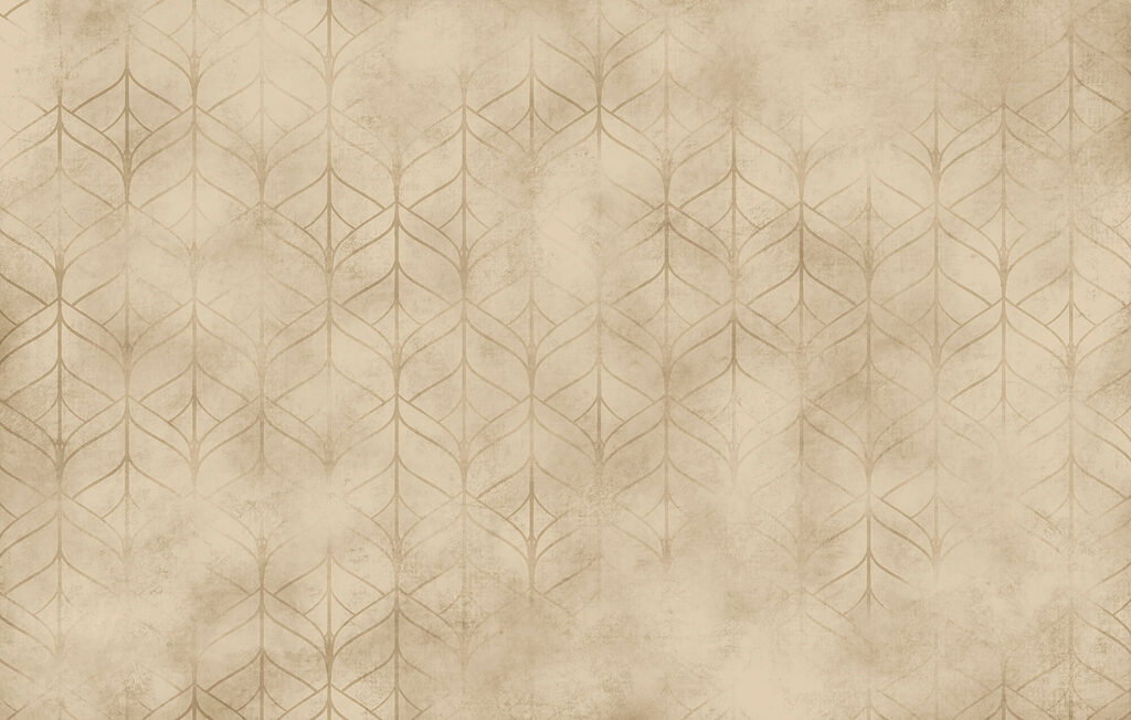 Beige and tan patterned wallpaper