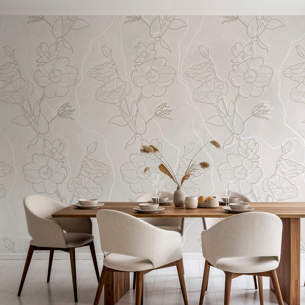 Біло-коричневий квітковий візерунок Біло-коричневий квітковий візерунок