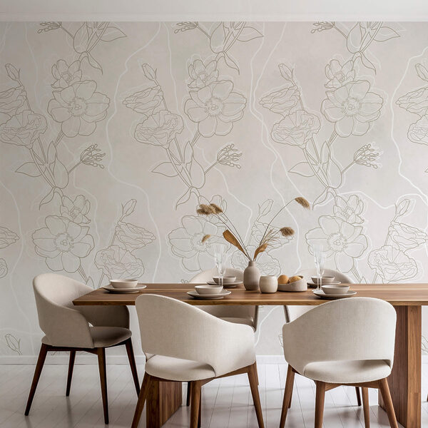 Біло-коричневий квітковий візерунок Біло-коричневий квітковий візерунок