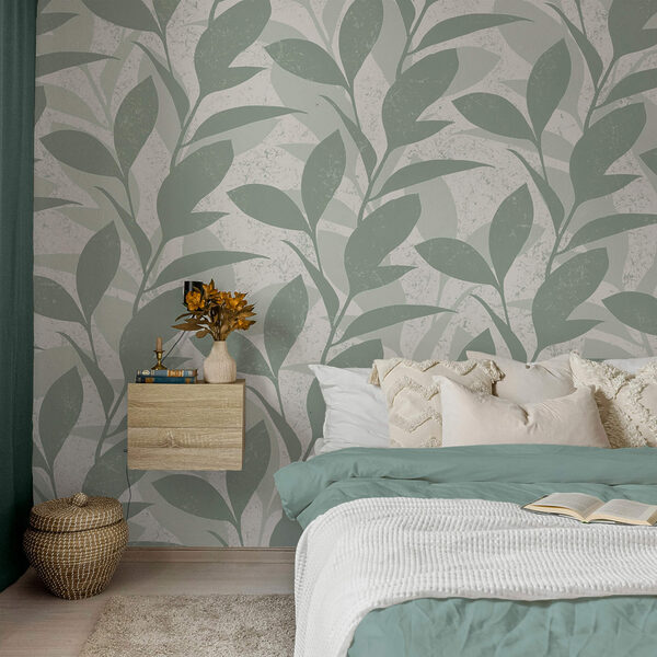 Візерунок з листя на білому тлі