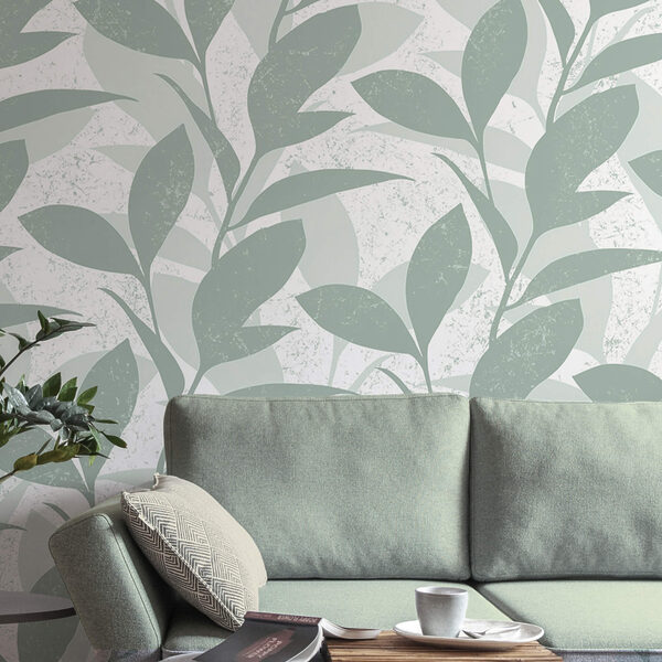 Візерунок з листя на білому тлі