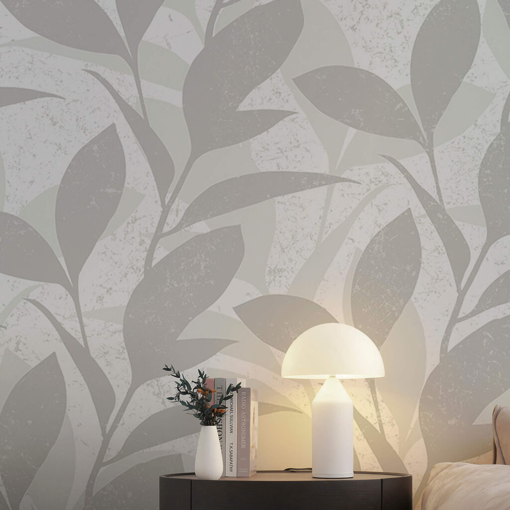 Візерунок з листя на білому тлі