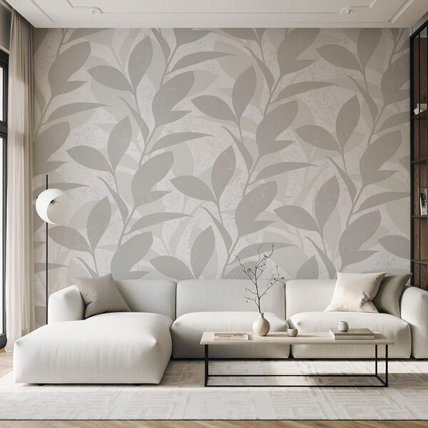 Візерунок з листя на білому тлі