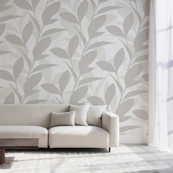 Візерунок з листя на білому тлі