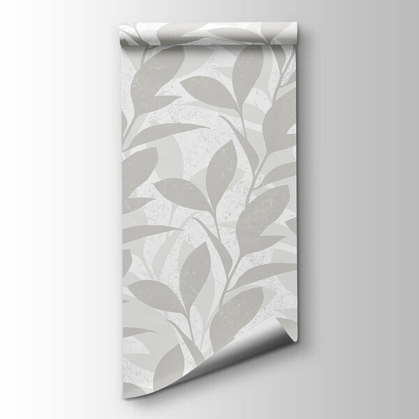 Pattern of leaves on a white background